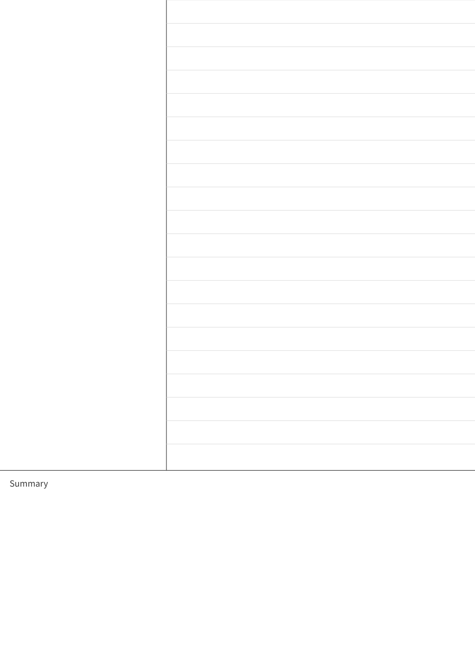 A4 Cornell Notes - A4 (2480×3508) free template