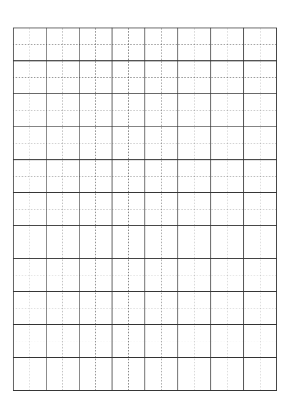 A4 Tianzi Grid - A4 (2480×3508) free template